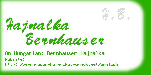 hajnalka bernhauser business card